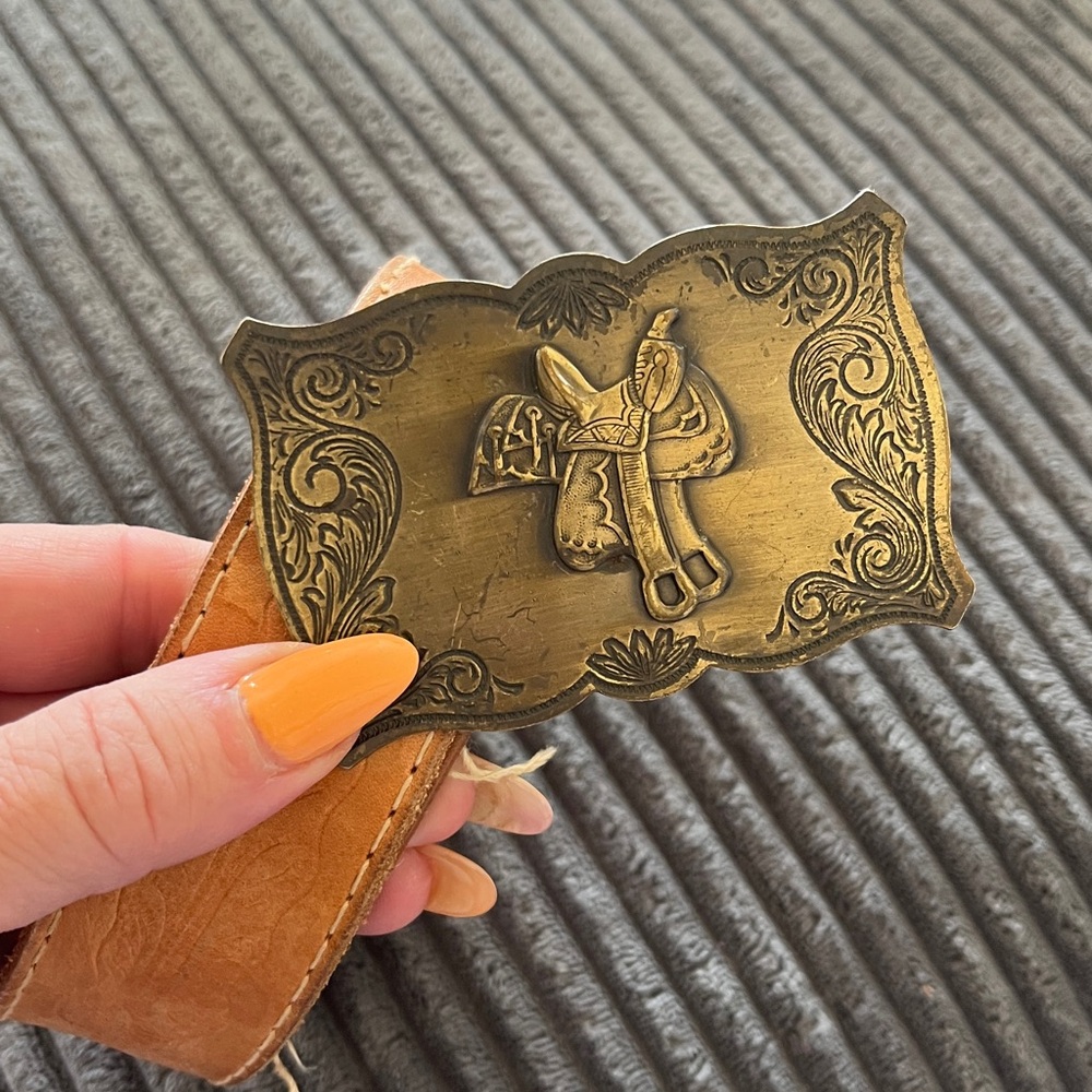 Vintage Western Saddle Belt Buckle